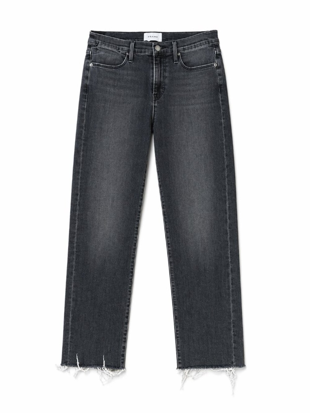 FRAME Le Super High Straight Jeans – Black/Charcoal Wash – Size 29